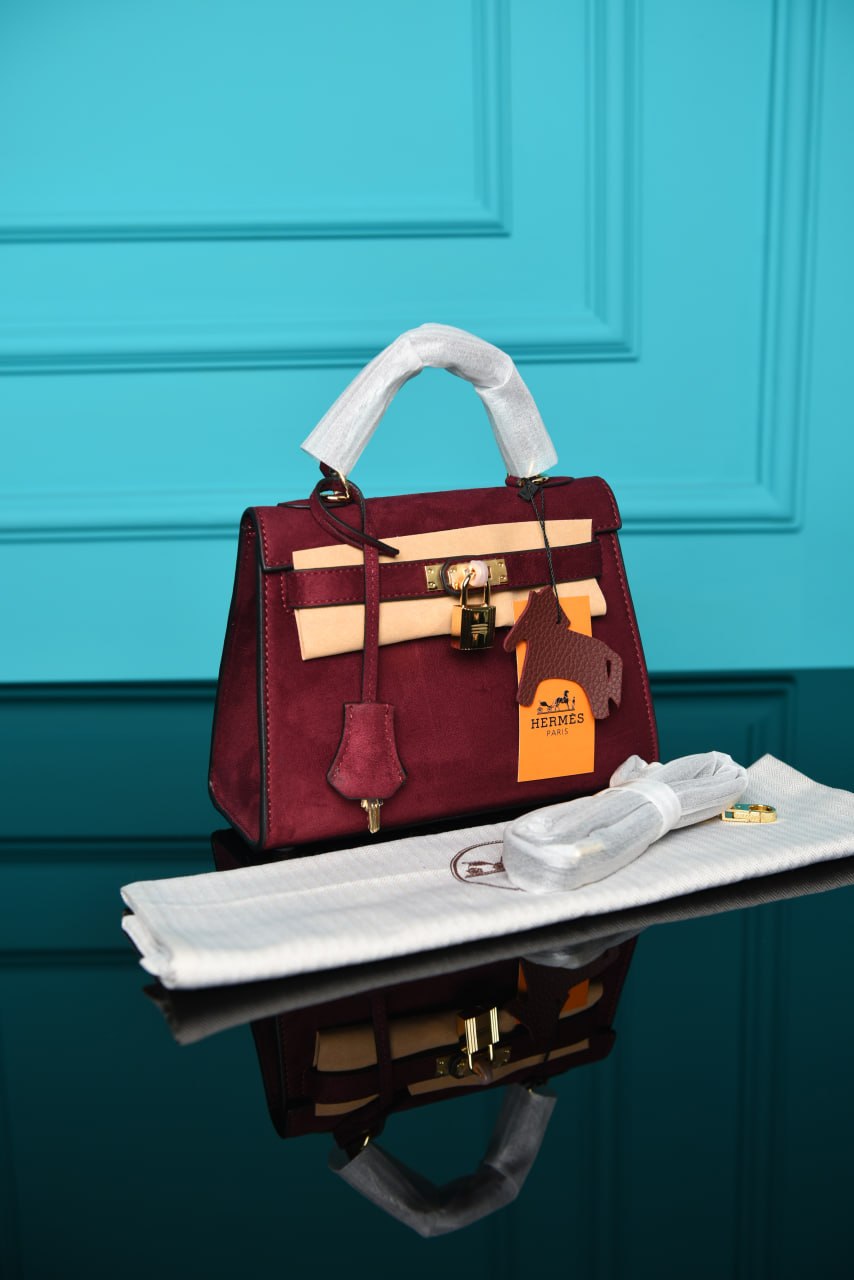 HRMS- Kelly 22 Bag in Suede
