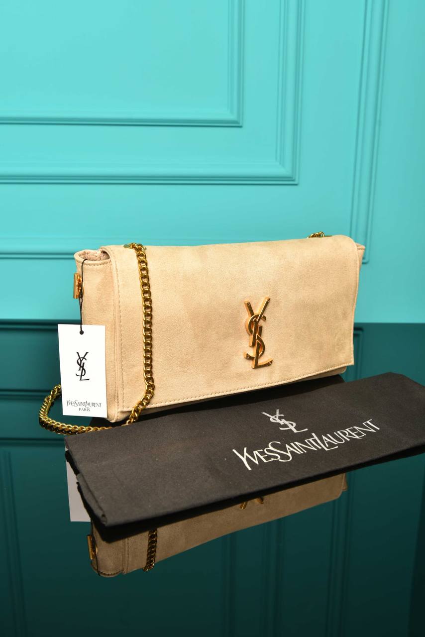 YSI - Medium Reversible Kate Flap Bag Suede