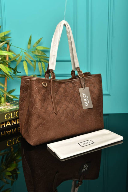 GG - Emblem Medium Tote Bag Suede