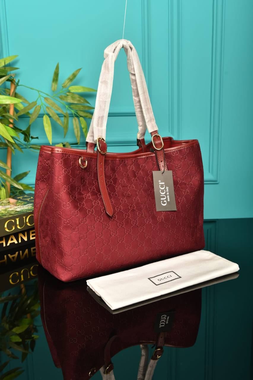 GG - Emblem Medium Tote Bag Suede