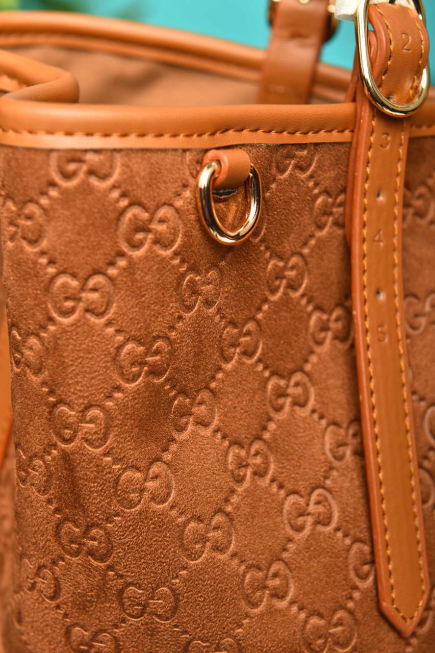 GG - Emblem Medium Tote Bag Suede