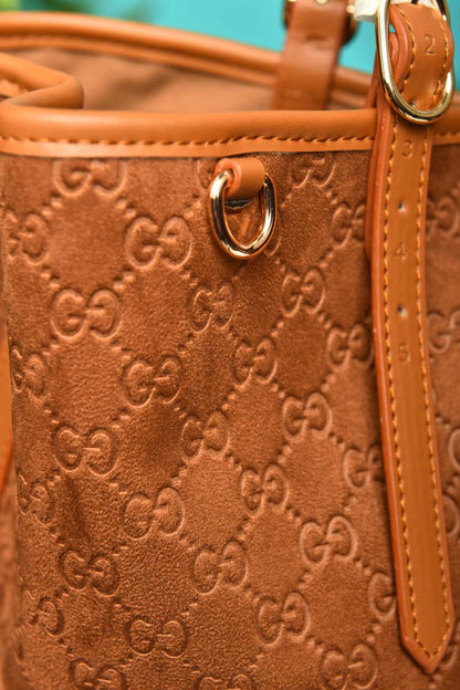 GG - Emblem Medium Tote Bag Suede