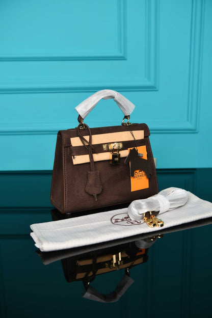 HRMS-  Kelly 22 Bag in Suede