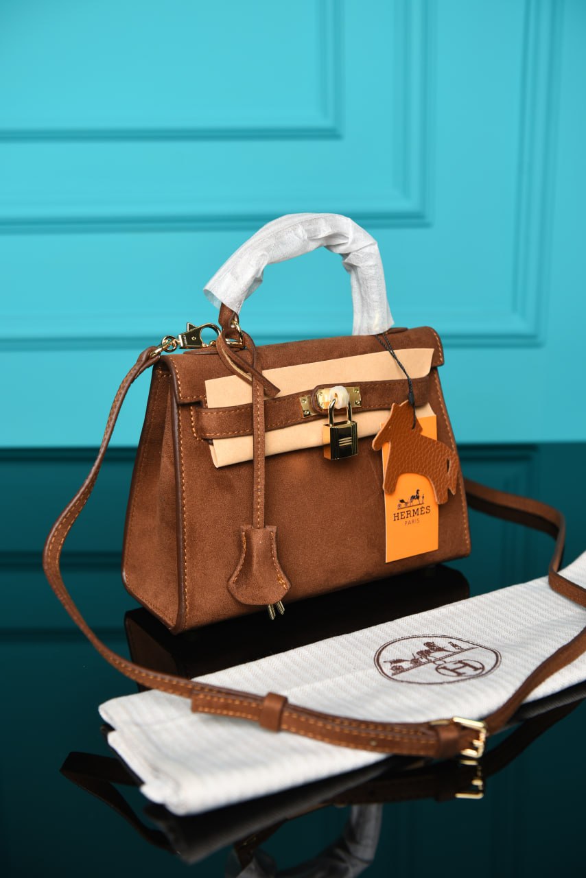 HRMS-  Kelly 22 Bag in Suede