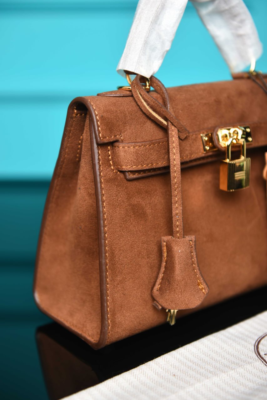 HRMS-  Kelly 22 Bag in Suede
