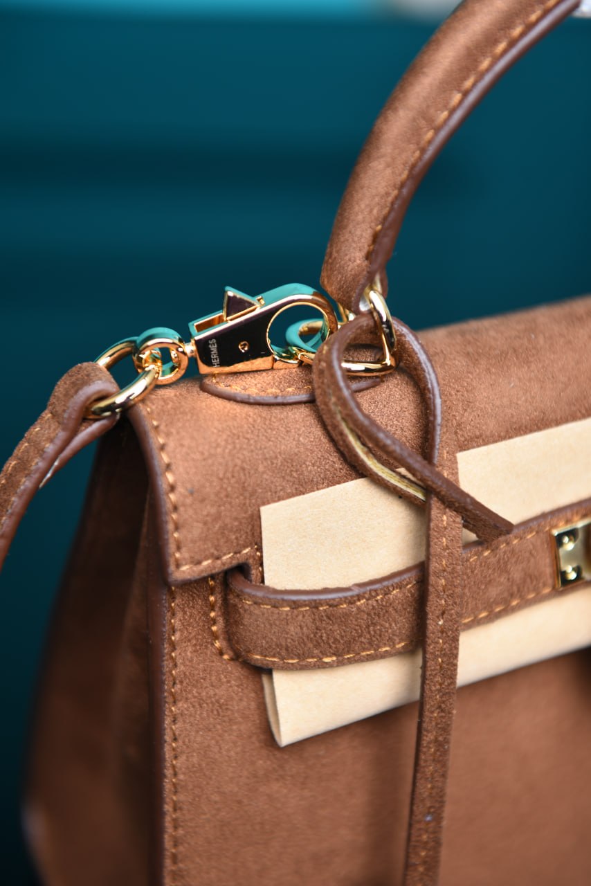 HRMS-  Kelly 22 Bag in Suede