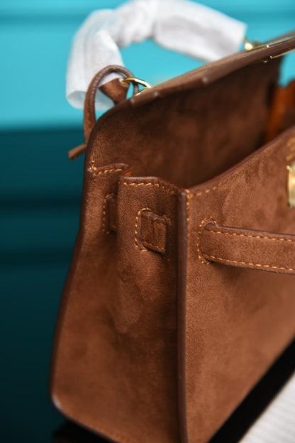 HRMS-  Kelly 22 Bag in Suede