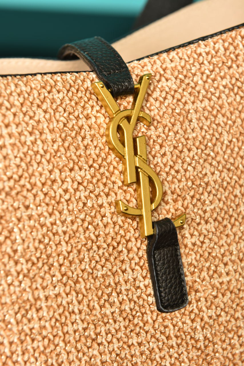 YSI - Le 5 A 7 Supple Small in Raffia and Leather