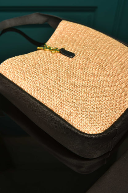 YSI - Le 5 A 7 Supple Small in Raffia and Leather