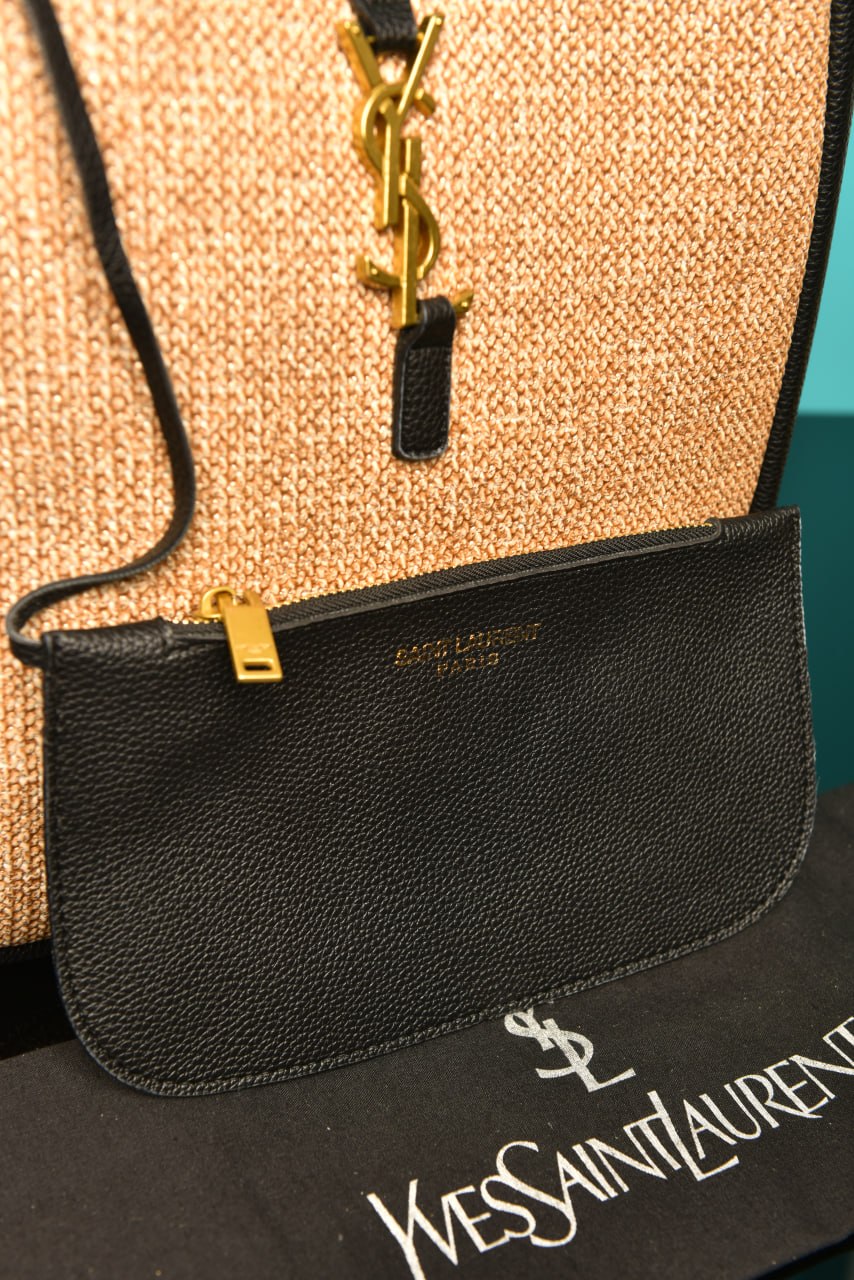 YSI - Le 5 A 7 Supple Small in Raffia and Leather