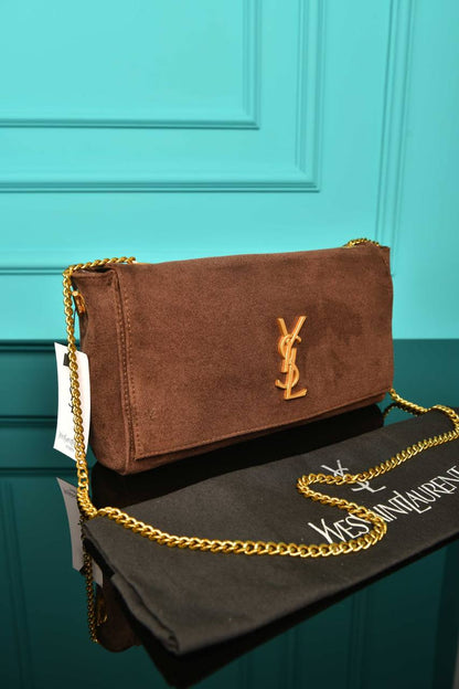 YSI - Medium Reversible Kate Flap Bag Suede