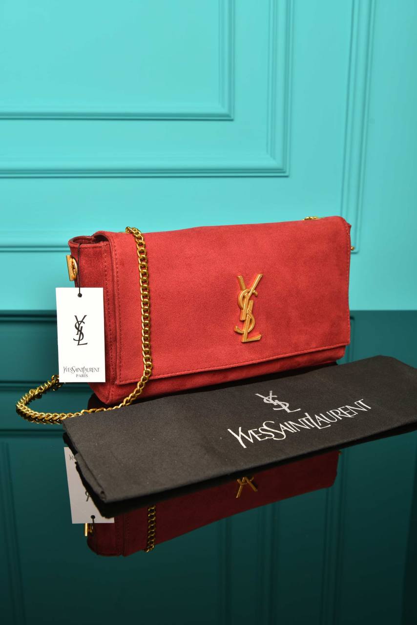YSI - Medium Reversible Kate Flap Bag Suede