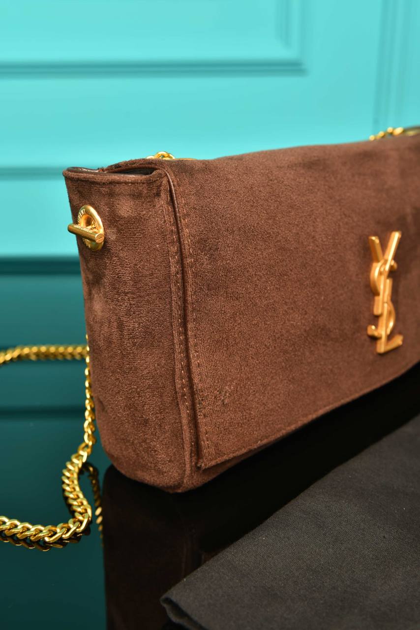 YSI - Medium Reversible Kate Flap Bag Suede