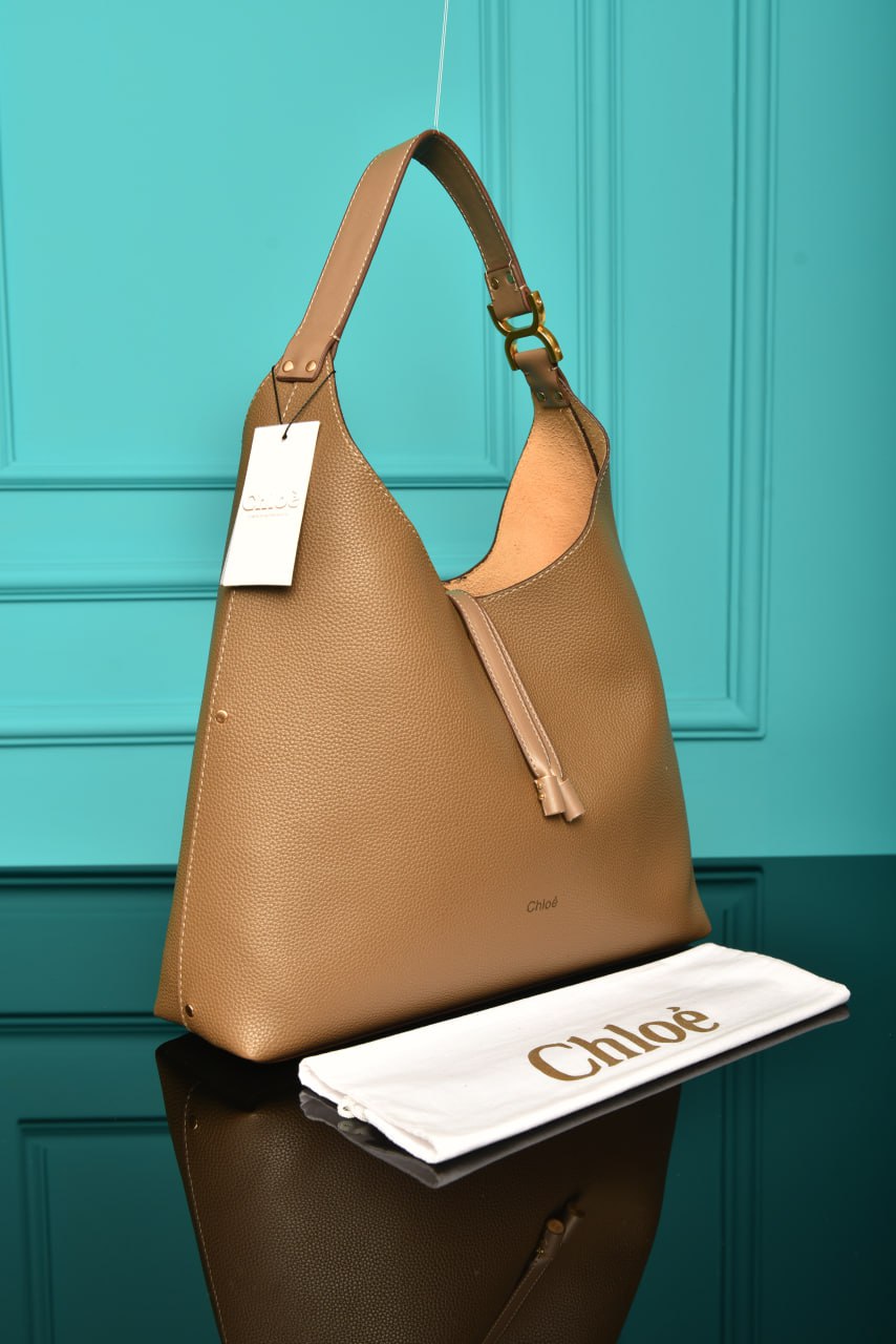 CLE -  Marcie Hobo Bag in Grained Leather