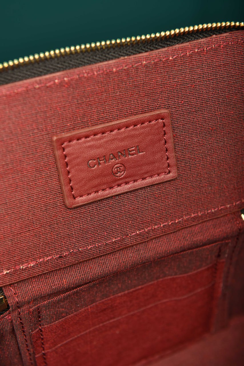 CH - Quilted Small Lambskin Vanity Case Bag