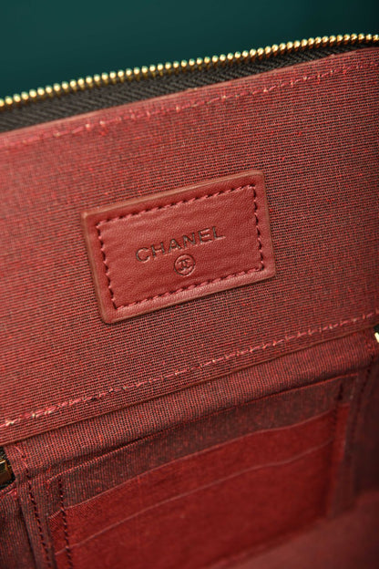 CH - Quilted Small Lambskin Vanity Case Bag